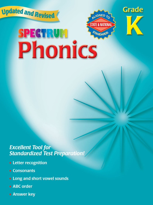 Title details for Phonics, Grade K by Spectrum - Wait list